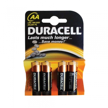 Baterii Duracell Basic, LR6, AA, alcaline, 1.5 V, 4 bucati/set