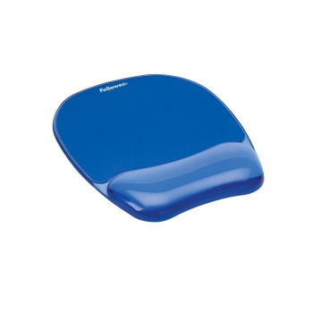Mouse pad ergonomic cu gel Fellowes Crystal, albastru