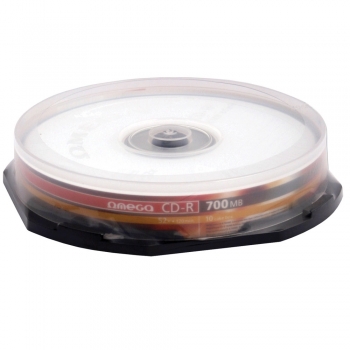 CD-R Omega, 52x, 700 MB, 10 bucati/cake