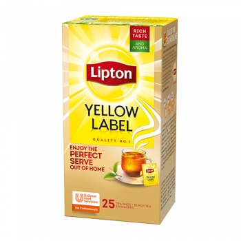 Ceai negru, Lipton, Classic, Yellow Label, 25 plicuri