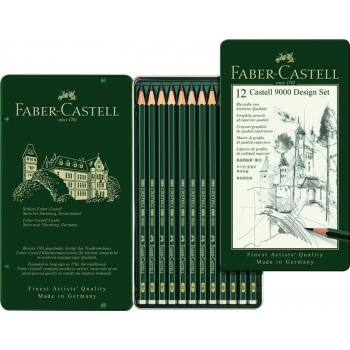Set Design 12 Creione Grafit Castell 9000 Faber-Castell