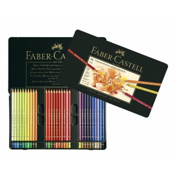 Creioane Colorate Polychromos 60 Culori Cutie Metal Faber-Castell