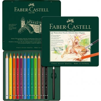 Creioane Colorate 12 Culori A.Durer Magnus Cutie Metal Faber-Castell