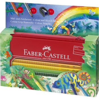 Set Cadou Desen si Pictura Colour Grip Jungle Faber-Castell