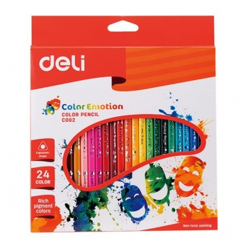 Creioane Colorate 24 Culori Color Emotion Deli