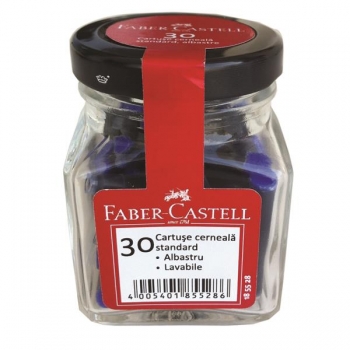 Cartuse Cerneala Mici Albastre 30 Buc/Borcan Faber-Castell