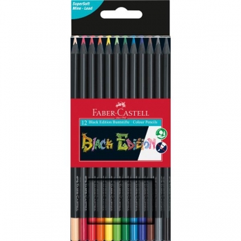 Creioane Colorate 12 Culori Black Edition Faber-Castell