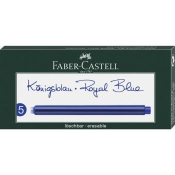 Cartuse Cerneala Mari Albastru 5 Buc/Cutie Faber-Castell