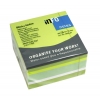 Notes Adeziv 75x75mm Verde Pal si Neon - Alb 450 File Global Notes